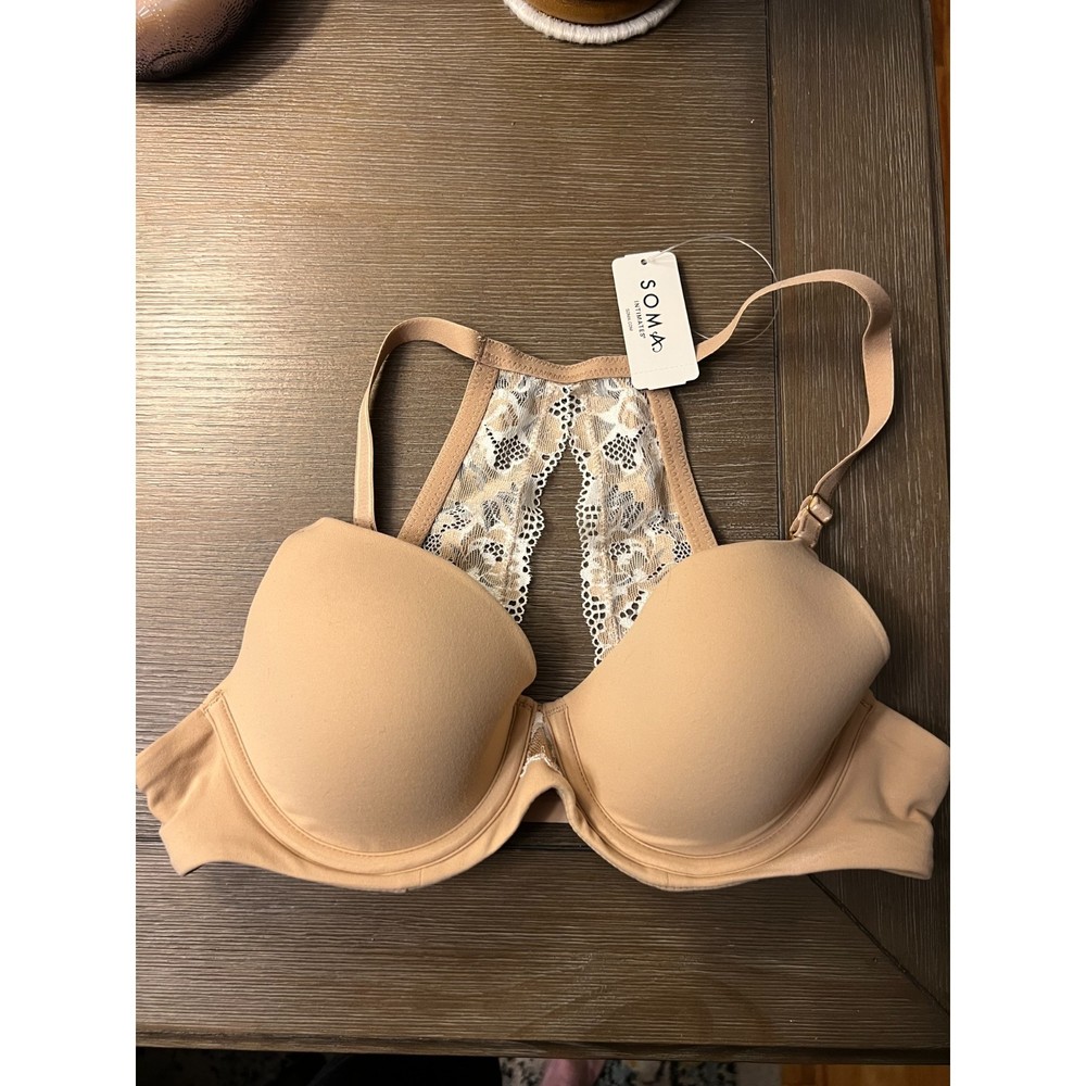 SOMA Embraceable Signature Lace Perfect Coverage Racerback Bra 34B